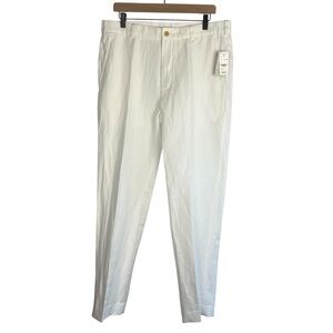 Men's BROOKS BROS NWT Clark BAIRD McNUTT Linen Cotton Chino Pants White 36/32